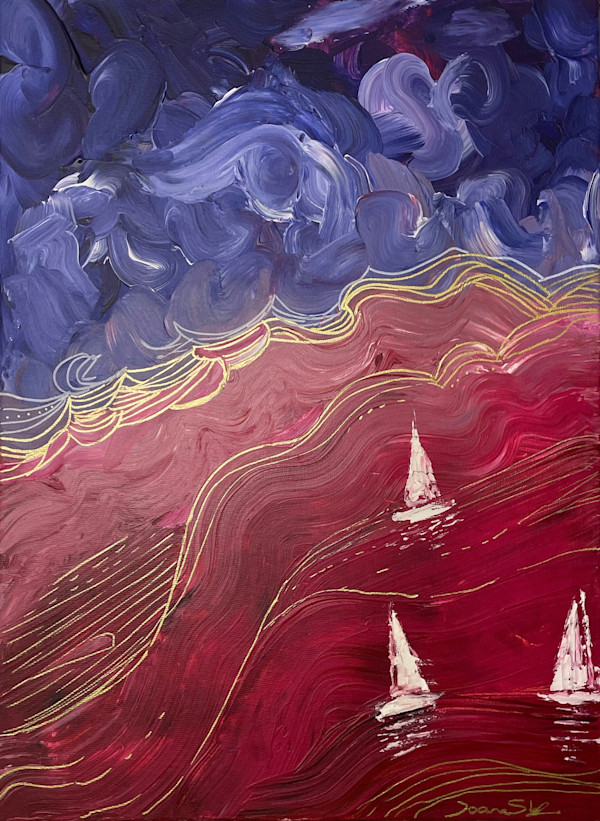 Sailing on the crimson sea 1 by Ioana Stefaroi