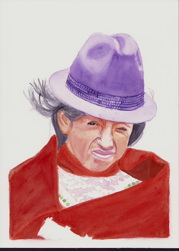 Young Girl Winking Original Framed by Daniela Godoy, Image 1.