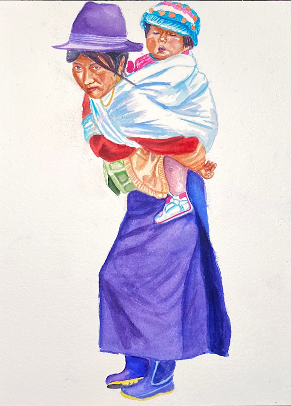 Indigenous girl carrying little sister by Daniela Godoy, Image 19.