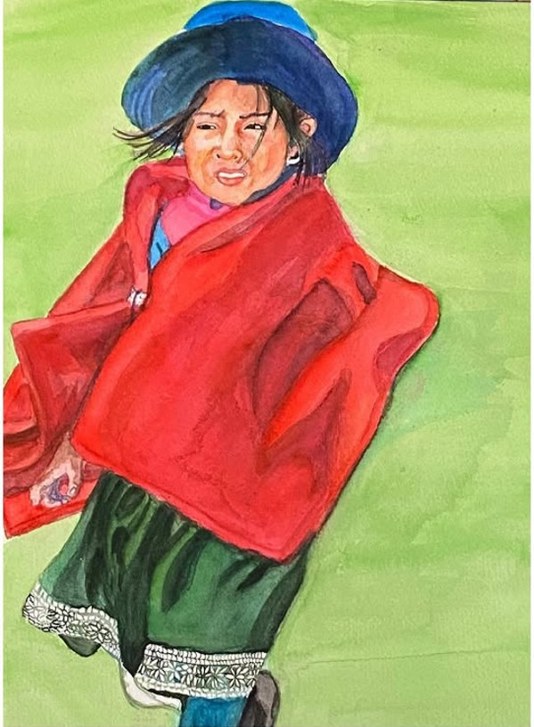 Girl in Red Poncho by Daniela Godoy, Image 2.