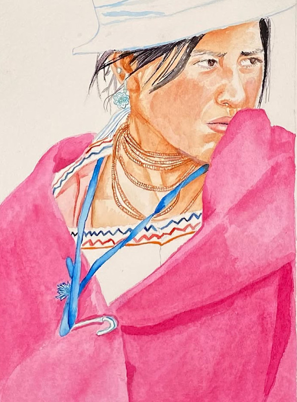 Young Indigenous woman in Pink by Daniela Godoy, Image 5.