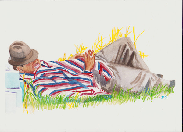 Reclining Indigenous man by Daniela Godoy, Image 1.