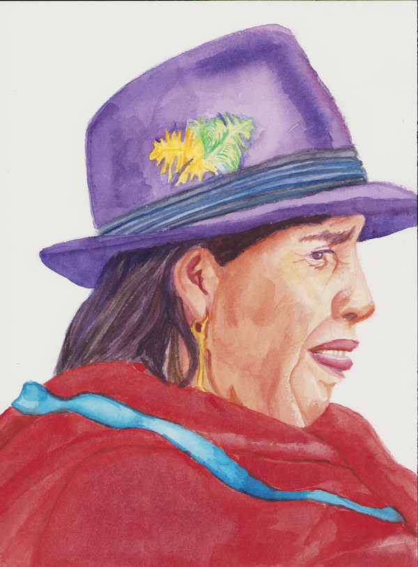 Indigenous Woman in Red by Daniela Godoy, Image 1.