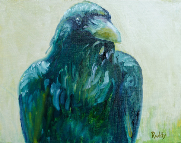 Crow in the Mist by Sally Ruddy