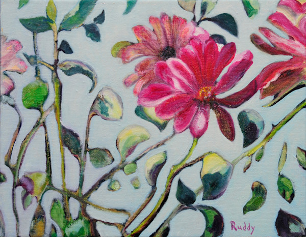 Zinnias by Sally Ruddy