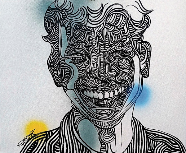 Portrait of Win Pe Myint (2025) by Myat Kyawt