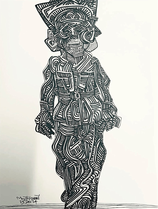 Man Walking in Slow Pace (2025) by Myat Kyawt