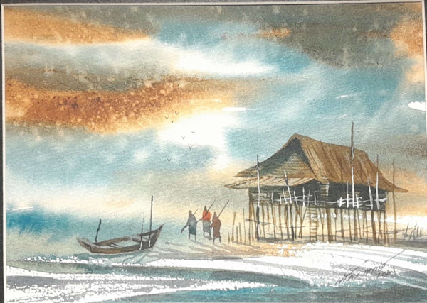 Fisherman Village by Htay Myint