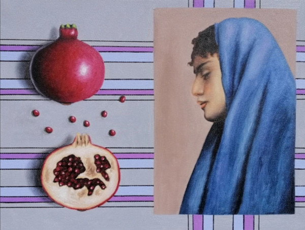 Pomegranate & Portrait by Min Thar Gyi
