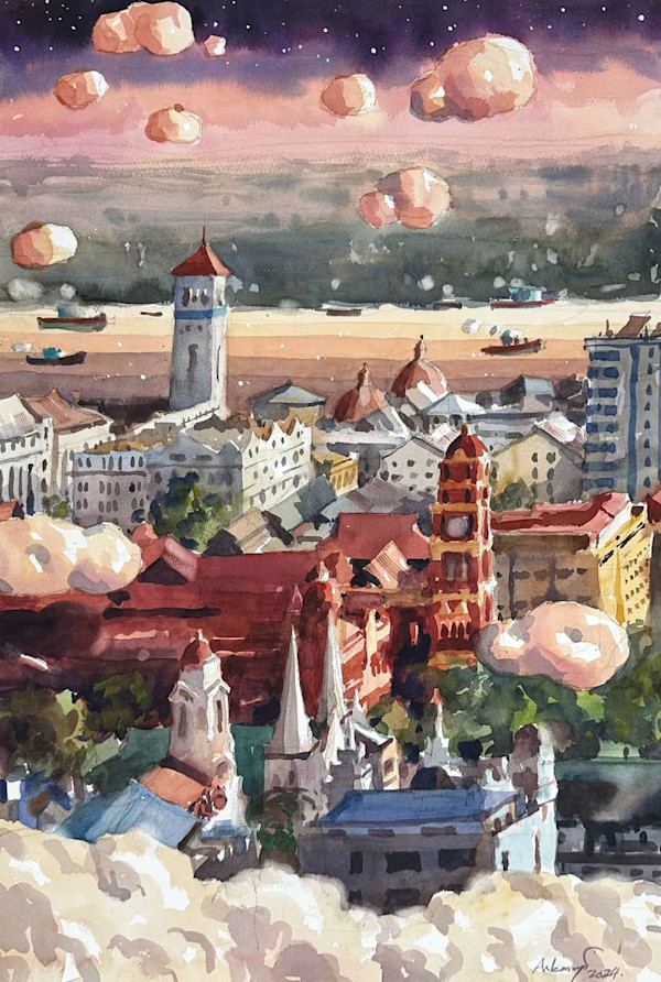Evening Clouds over Yangon by ARKAR MYO