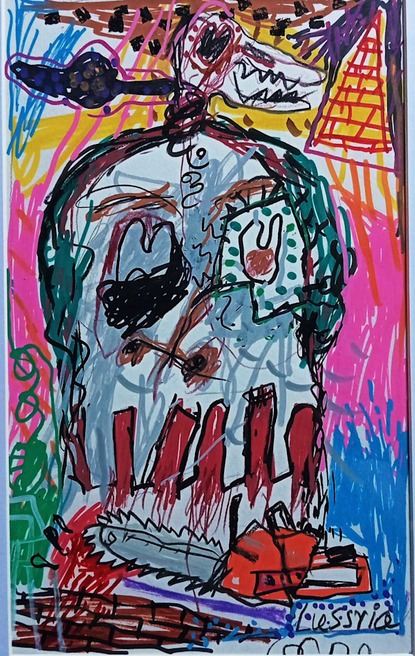 Head and Chainsaw by Kaung Su