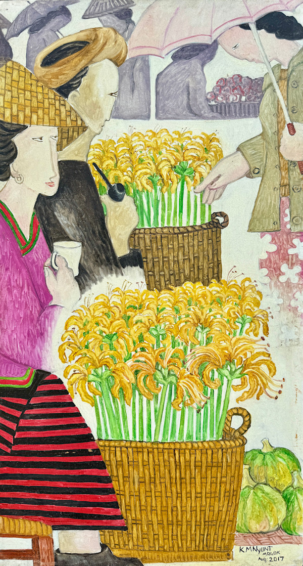 Flower Vendors by K.M. Nyunt (Mogok)