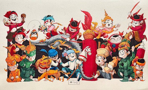 Children of Burmese Theatre by Aung Ye Myat