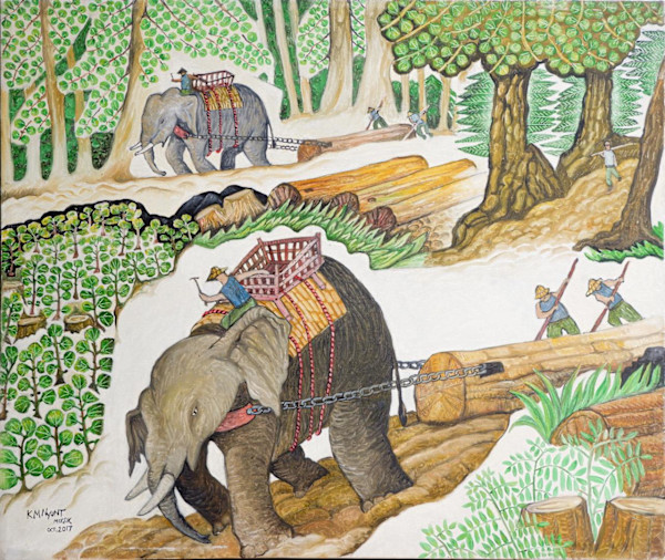 Teak Production by K.M. Nyunt (Mogok)