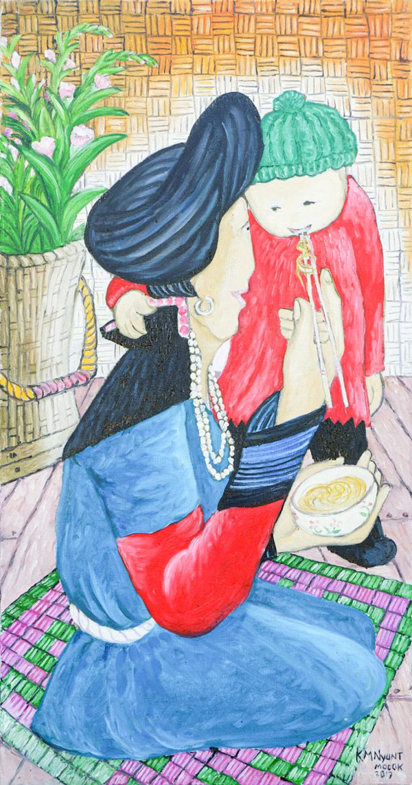 Mother & Child by K.M. Nyunt (Mogok)