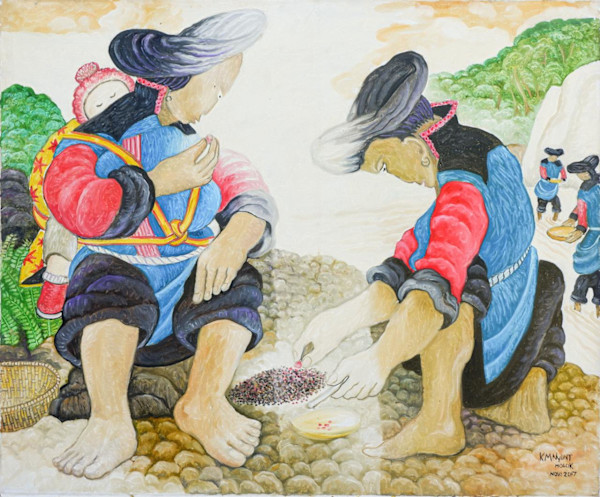 Washing Stones under . Natural Light by K.M. Nyunt (Mogok)