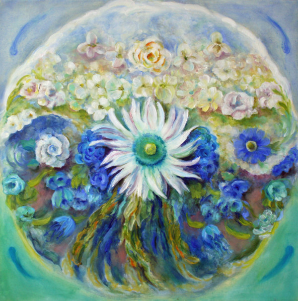 Flower Mandala #4, Sea and Sky by Julia Watson