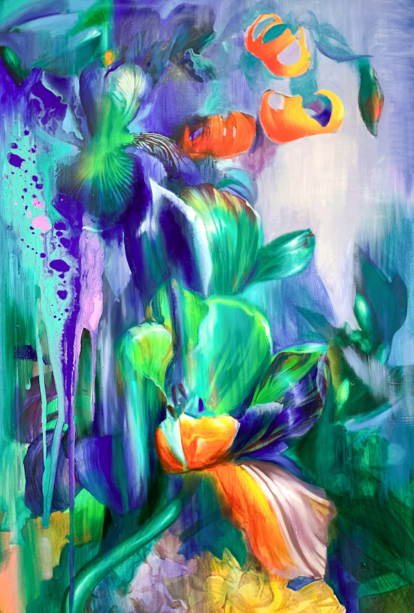 Morning garden. Green and Blue - Symbol Of Nostalgia and Joy. by Sasha Suvorova, Image 1.