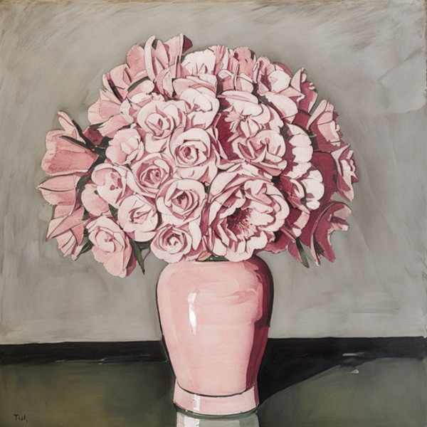 Roses In Pink Vase by Sasha Suvorova, Image 5.