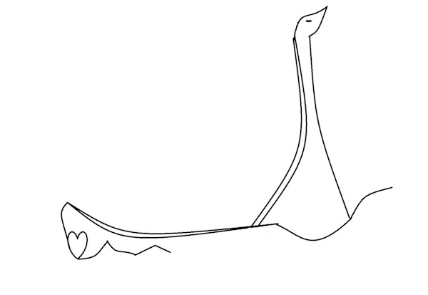 Swan - Love Digital Drawing by Kriyas Collection