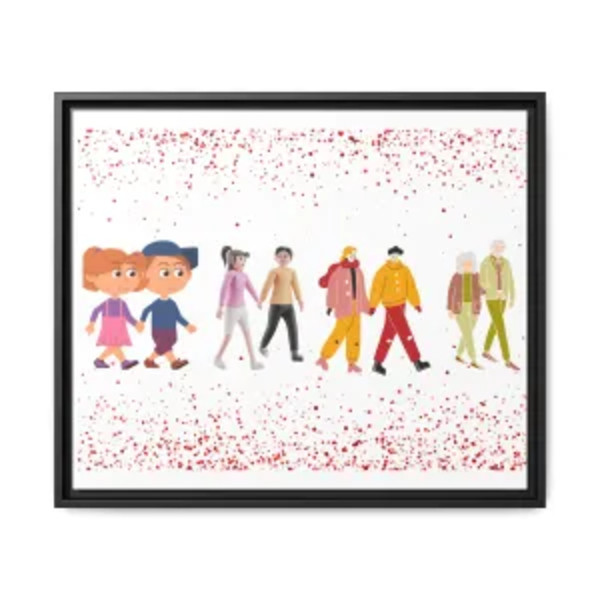 Let's Walk Together..! (Featured in Figurative Art Exhibit -Shortlist) -Original Download Available by Kriyas Collection