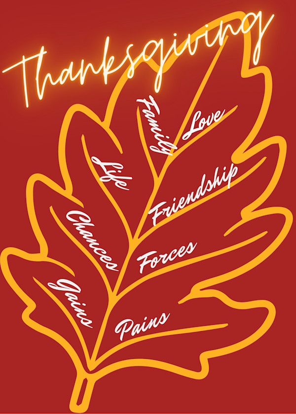 Thanksgiving Theme -Gratitude Red- An Ode to All Forces by Kriyas Collection
