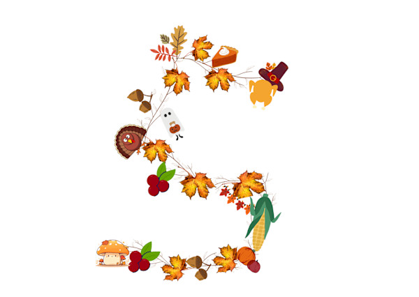 02.Thanksgiving Theme - Alphabets by Kriyas Collection