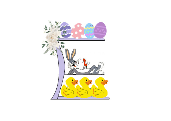 "E" Easter Bunny by Kriyas Collection
