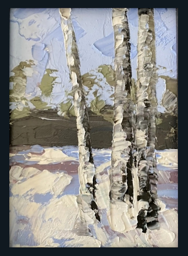 Birch Trees in Pine River by Sarah Wold