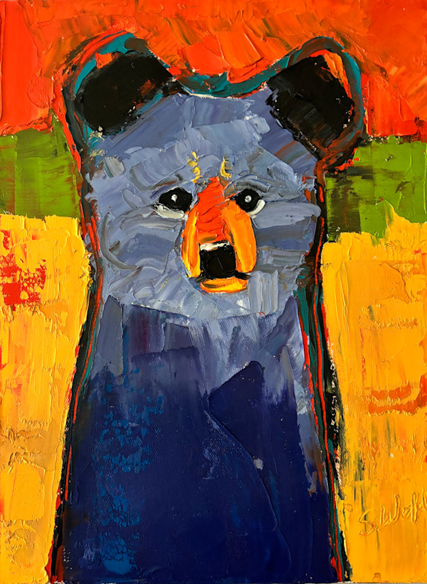 Blue Bear Print by Sarah Wold