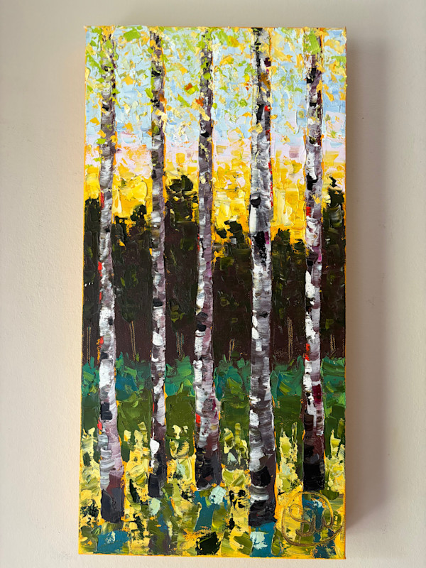 Birch Trees at Sunrise 1 by Sarah Wold