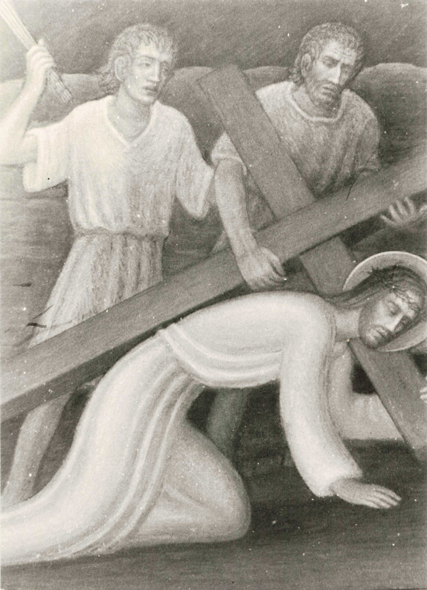 Gesù cade per la prima volta (via crucis stazione n.3) by Salvatore Cascone