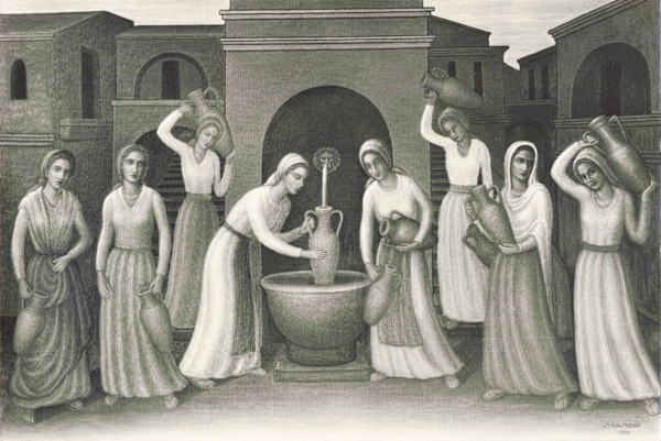 Donne alla fontana (1977) by Salvatore Cascone