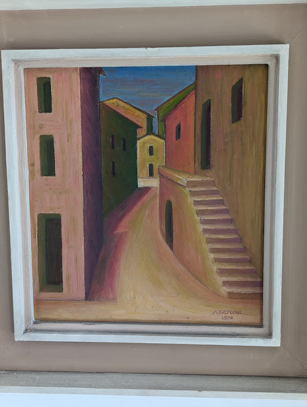 Paesaggio ibleo. Case (1971). by Salvatore Cascone