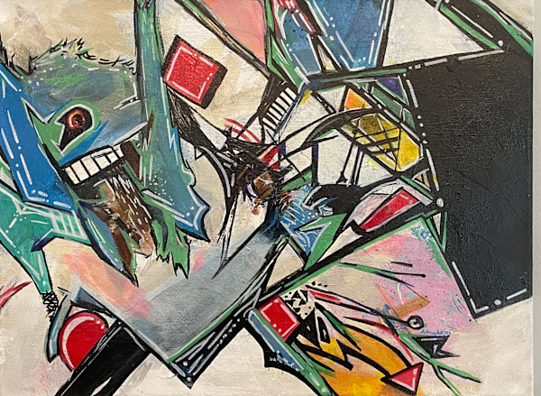 Agent of Chaos - 11x14in Abstract Painting by Aaron Adkins, Image 1.