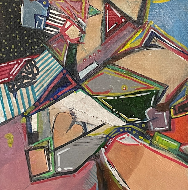 Butt You Don't Understand - Abstract Painting 10x10in by Aaron Adkins, Image 1.