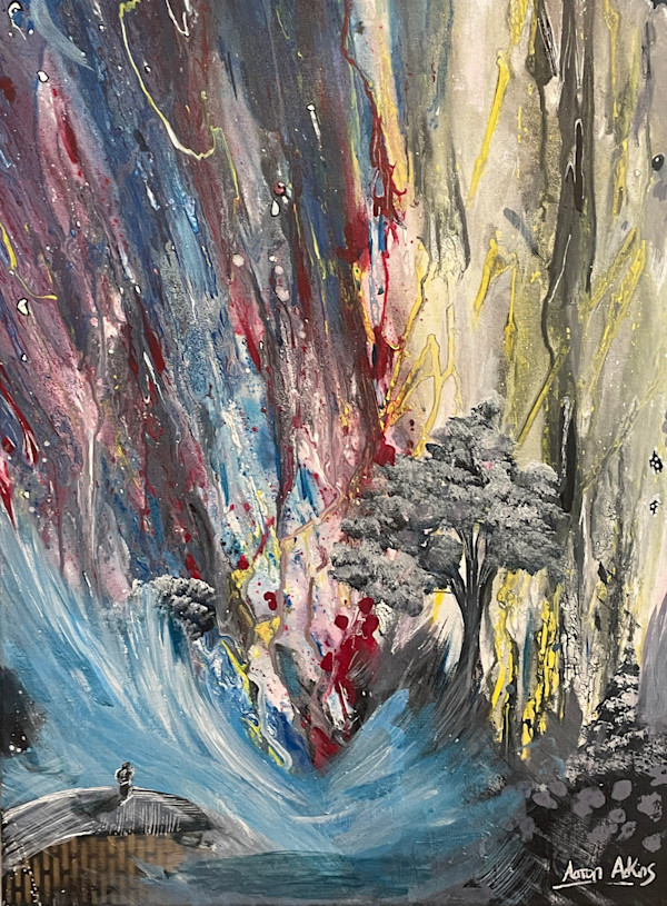 Tree of Life - Abstract Fluid Art 18x24in by Aaron Adkins, Image 1.