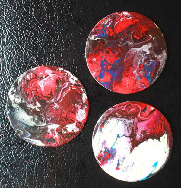 Red Rad Acrylic Pour Magnets 3pk by Aaron Adkins, Image 7.