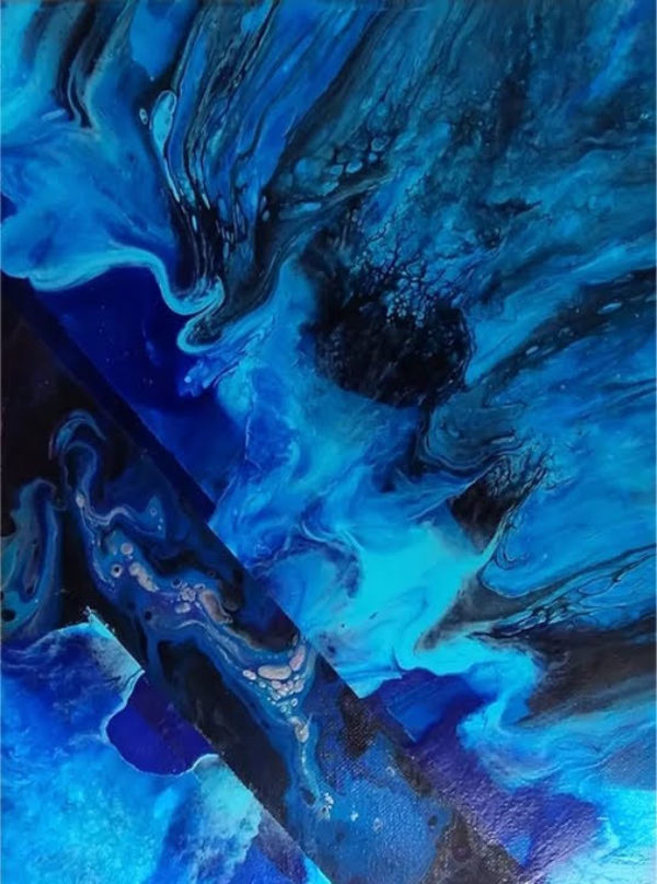 Ocean Acrylic Pour by Aaron Adkins, Image 12.
