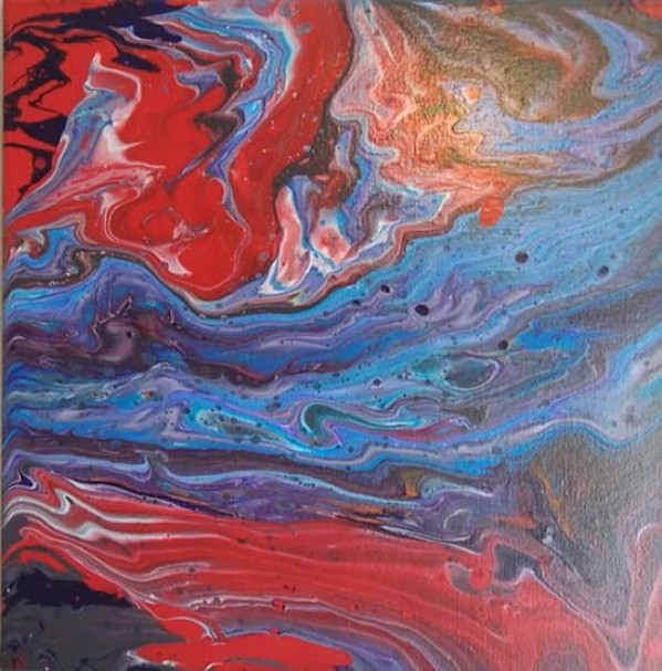 Lava Energy - Acrylic Pour by Aaron Adkins, Image 9.