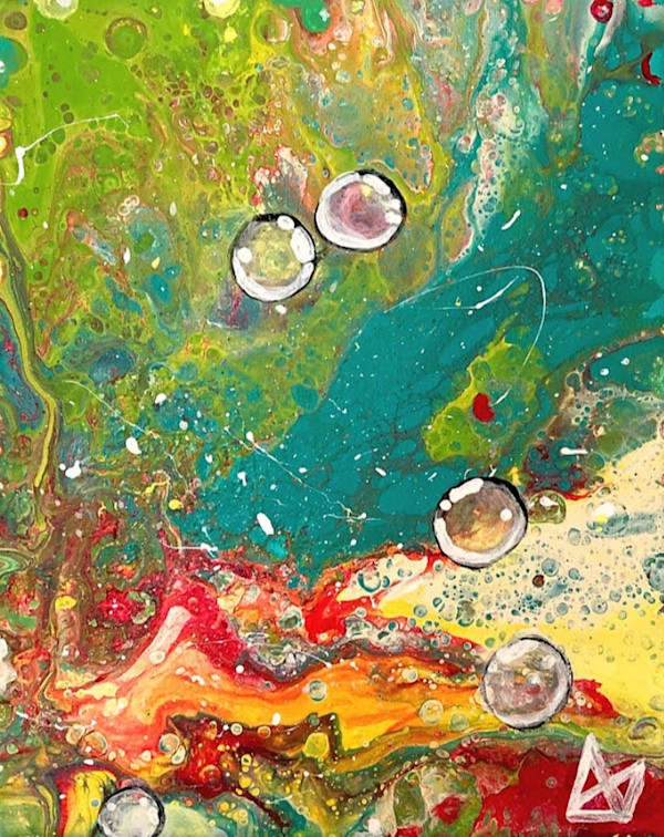 New Beginnings - 1st Successful Acrylic Pour by Aaron Adkins, Image 11.