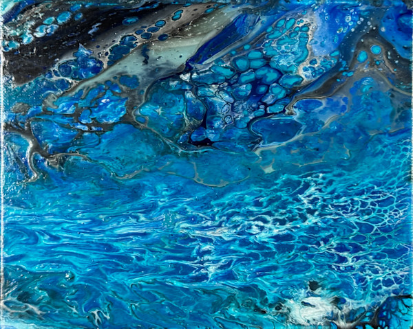Skull Island - Acrylic Pour by Aaron Adkins, Image 1.