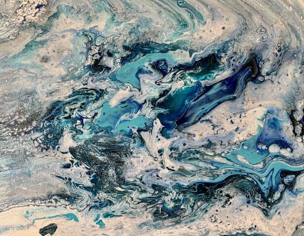 Winter - Acrylic Pour by Aaron Adkins, Image 1.