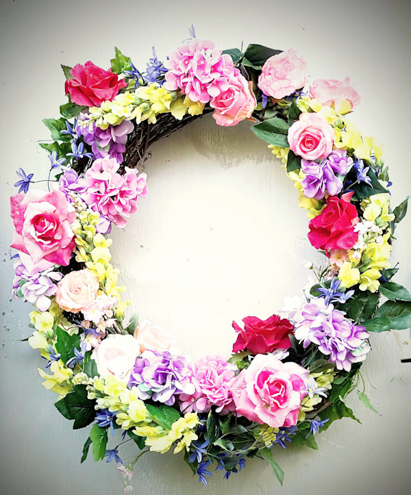 Floral Wreath Spring 60in by Aaron Adkins, Image 1.