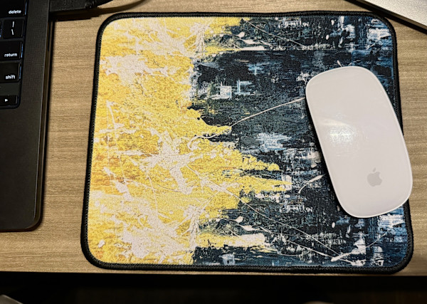 Abstract Bees City 7x9in Mousepad by Aaron Adkins, Image 1.