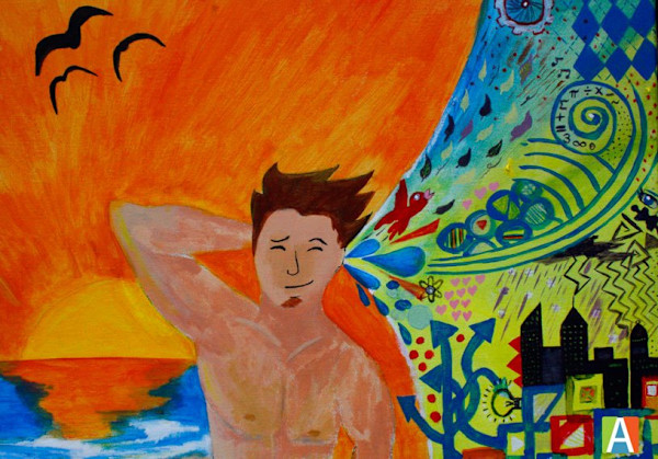 Portrait Bursting with Art by Aaron Adkins, Image 5.