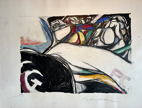 Untitled (Preparatory drawing for the linocut GRG071) by Ruggero Gamberini, Image 1.