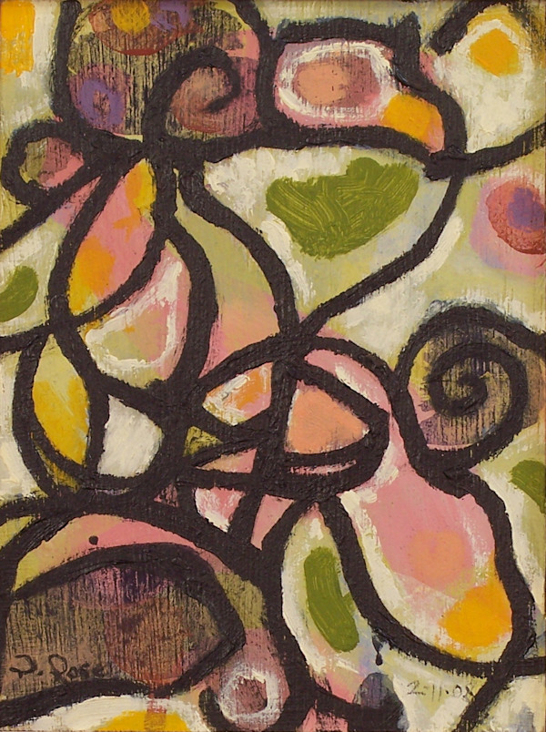 Springtime Black line by David Silva Rose