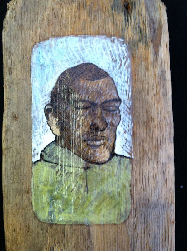 Portrait With Eyes Closed by David Silva Rose