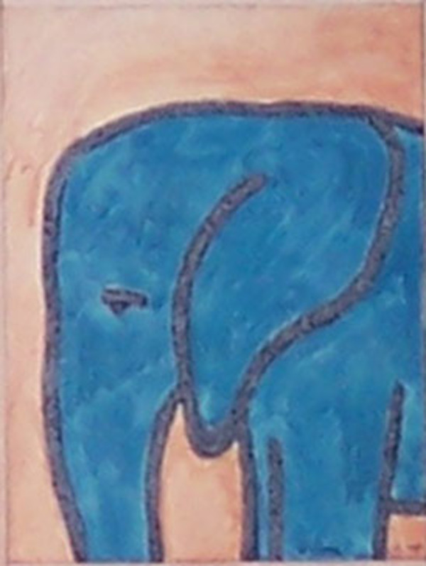Pink Room Elephant by David Silva Rose